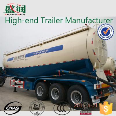 China Mechanical Suspension Dry Bulk Cement Trailer 45cbm , Cement Tanker Trailer for sale