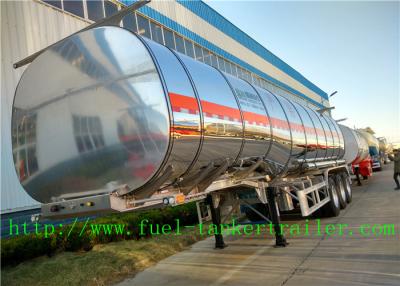 China Tri axle 40,000 liters - 60,000 liters Petrol tank trailer / crude oil trailers for sale