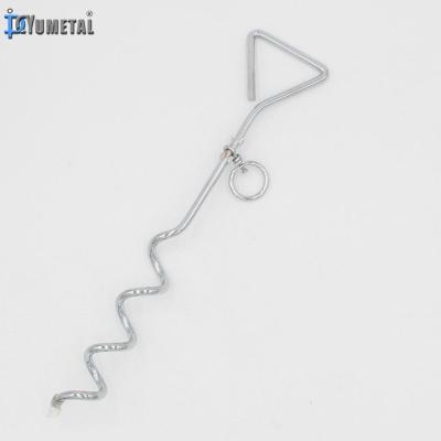 China Steel Anchor Stake For Dog Chrome Plated for sale