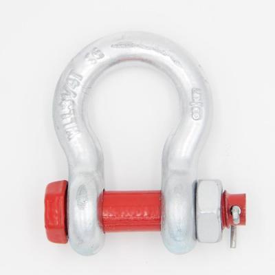 China Industry Type Bow Shackle G 2130 Stamping Omega Shackle General Safety Anchor Shackles US Type 17 Ton Imperial (inch) for sale