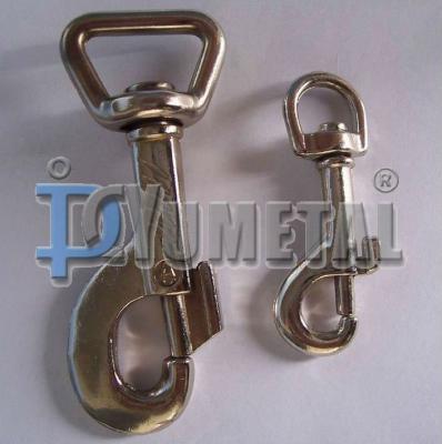 China Stainless Steel Or Carbon Steel Snap Swivel Bolt Hook Zinc Die Cast Nickel Plated for sale