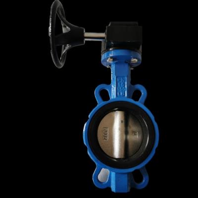 China High quality general customization butterfly valve wafer butterfly valve with gearbox for sale