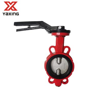 China General customization high quality handle iron wafer lever type butterfly valve with handle for sale