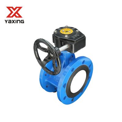 China General Ductile Iron GGG50 Flange Butterfly Valve With Gearbox And Handwheel for sale