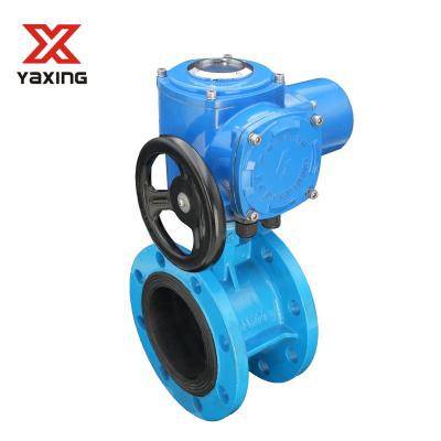 China General High Quality Ductile Iron Butterfly Valve Flange Butterfly Valve With Electric Actuator for sale