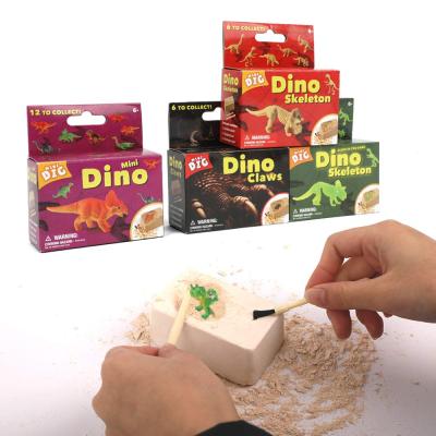 China Cheap Dinosaur Dig Excavation Kit Glow in Dark Paleontology Toy Stocking Stuffer Education Gifts Dinosaur Bone Claw for Kids BQ058 for sale