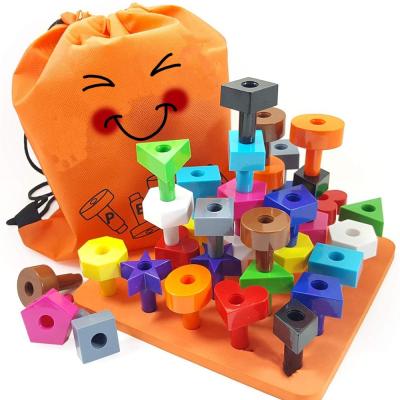 China Toy Peg Board Toddler Stacking Toys - STEM Toy Color Assorted Learning Games BQ041 for sale