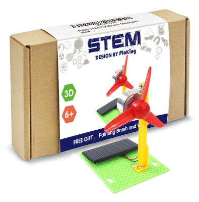 China Wooden Solar Fan Toy Science Experiments Physics Study Kits, STEM DIY 3D Toy Learning Sets BQ115 ST2046 for sale