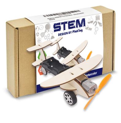 China STEM Wooden Toy DIY 3D Airplane Magneto Science Experiments Physics Study Kits, STEM Toy Learning Sets BQ111 ST2022 for sale