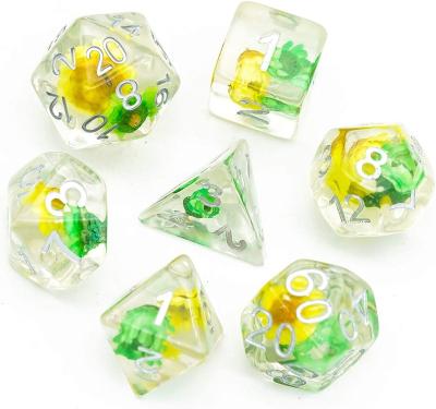 China DND Games Easysay Edge Dies For Dungeons And Dragons Black&Blue Resin D&D Liquid Core RPG Dies Set for sale