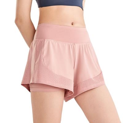 China Gym Yoga Hot Pants Breathable Loose Anti-glare Running Outside Fitness Wear Sports Quick Dry Training Shorts For Women for sale