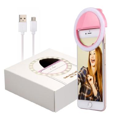 China RTAKO Drop Shipping Rechargeable Led Flashing Mini Selfie Ring Light Phone for sale