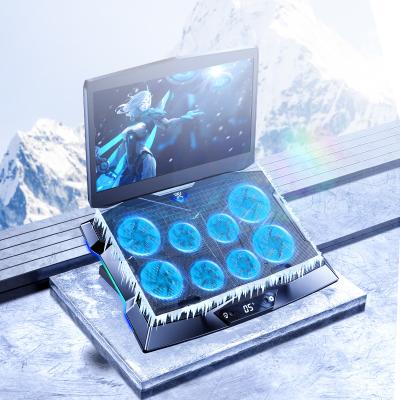 China 8 Fans RTAKO Laptop Pad Cooling Cooler Pads Fan Brackets Stands With Coolcold Para Ventiladores For Notebook for sale