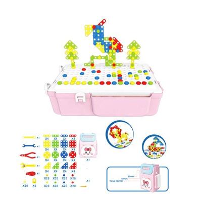 China Children's disassembly screw puzzle nut kids educational DIY toys disassemble to 3D jigsaw puzzle rod toys 81.5x37x75 81.5x37x75 for sale