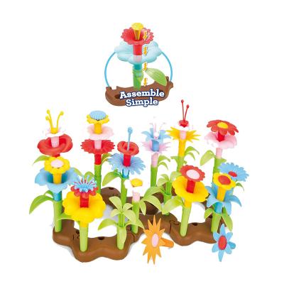 China New Arrival Flower Building Block Toys For Children Educational Toy Sets 83x50x58 Puzzle In Children's Creative Flower Arrangement Finger Practice 83x50x58 for sale