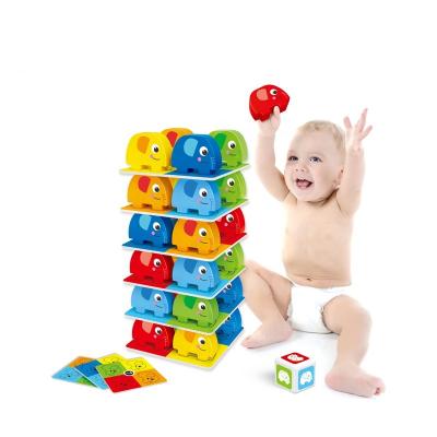 China Elephant Montessori Learning Toys Balance Play Baby Colorful Stacking Blocks 63x26x101 63x26x101 for sale