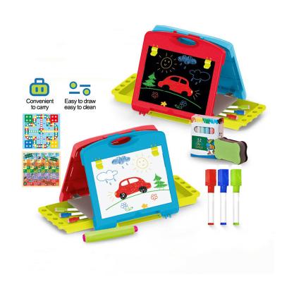 China Multifunctional Magnetic Plastic Folding Kids Kids Plastic Drawing Board Toys Graffiti Writing Tablet Portable Early Education Painting Board for sale