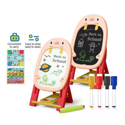 China Factory Wholesale Plastic Kids Drawing Board Foldable Magnetic Drawing Toys For Kids Graffiti Painted Board With Checkerboard Toys for sale