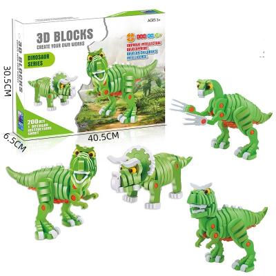 China Children's DIY Jigsaw Puzzle Animals 3D Eva Triceratops Dinosaur Educational Toys 95.5x44x83 95.5x44x83 for sale