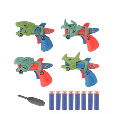 China Outdoor Toy Dinosaur Children 77x40x82 Toy EVA Air Softball Gun DIY Assembly Toy Gun For Kids 77x40x82 Toys for sale