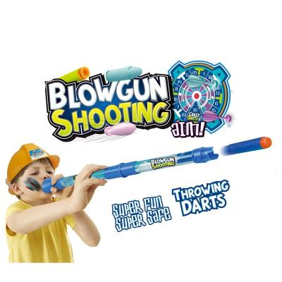 China Shooting Game Toy Indoor Outdoor Sport Toys Shooting Target Blowgun Ball Blowpipe Toy Soft Toy Children Foam Game Set For Kids for sale