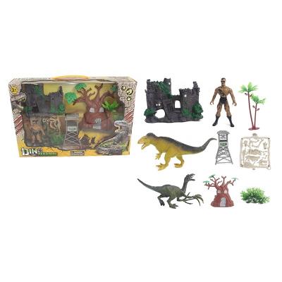 China Amazon Best Selling Dinosaur Rescue Military Theme Set Plastic Dino Playset Dinosaur Animal Toys 77x50x21 77x50x21 for sale