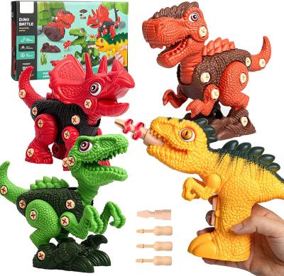 China STEM Children Assemble Drill Toy To Assemble Dinosaur DIY Disassemble Dinosaur Toy For Kids 3 4 5 6 Boys and Girls 59.5X38X58 7 Year Old 59.5X38X58 for sale