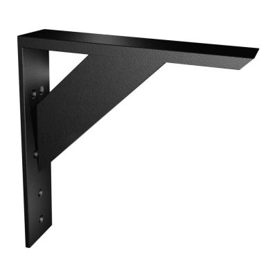 China Custom Powder Coated Black Carbon Steel Furniture Bracket for Floating Shelf Bracket for sale