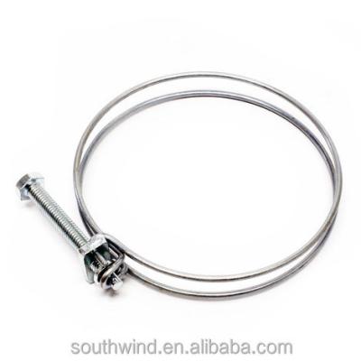 China Customized Double Wire Stainless Steel Hose Pipe Clamps for Various Applications for sale