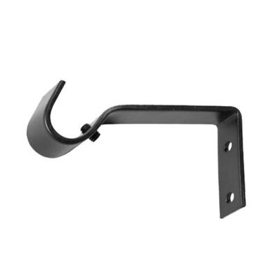 China Aluminum Polishing Metal Wall Floating Shelf Bracket for Open Shelf in Black Color for sale