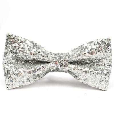 China Luxury Business Knitted Bow Tie With Embroider Different Color Polka Dot for sale