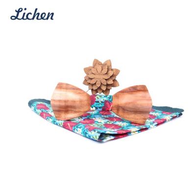 China 100% Handmade Professional Supplier Suit High Quality Three-Dimensional Wooden Bow Ties For Men for sale