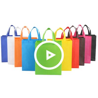 China Wholesale Handled Nonwoven Bag Eco-friendly Logo Carry Tote Promotional Shopping Reusable Polypropylene Nonwoven PP Laminated Nonwoven Bags for sale