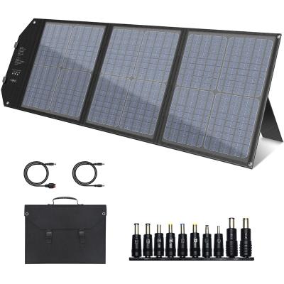 China New Powkey Folding Portable Solar Charger Solar Panel 40w 60w 100w from Amazon for Laptops 125mmx125mm for sale