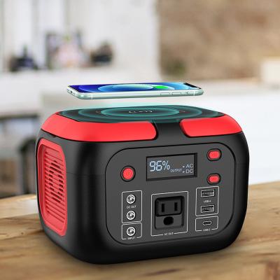 China High Quality Powkey 155Wh 42000mAh Lithium Ion Battery Backup 200W Wireless Charging Portable Power Station with LED Light for Camping Use for sale