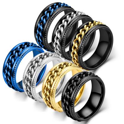 China Men's Stainless Steel Ring For Punk Rock Rings Ring Jewelry Rock Biker Metal Accessories Jewelry Gift for sale