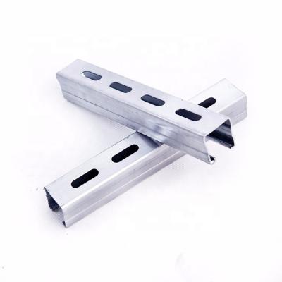 China Support system maisteel single solid strut 41*41 C Channel slotted channel strut table fitting unistrut clampsPerforated galvanized for sale