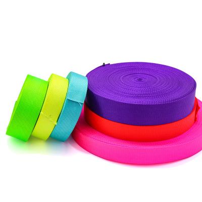 China Bright colors and comfortable to the touch Factory custom color nylon webbing bags, backpack supplies, webbing pet supplies, webbing for sale