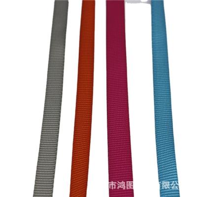 China Strong Fashion Design Weave First And Dye Later Craft Small Webbing Belt Flat Nylon Wave Webbing for sale