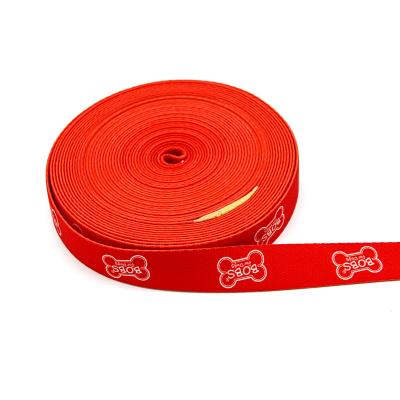 China Colors are vivid Factory custom heat transfer printing pet webbing polyester webbing pet chest back pull webbing for sale