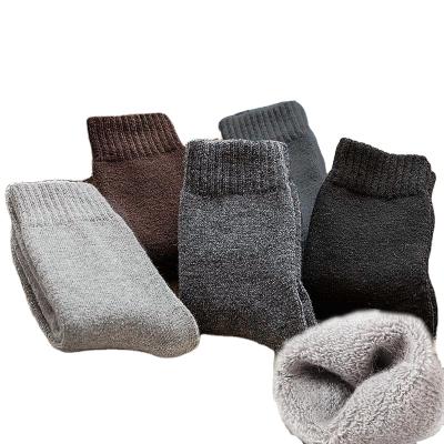 China QUICK DRY wool bangs thick solid color Autumn Winter Men Socks for sale