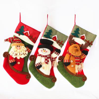 China Cute Hot Sale Factory Price Big Custom Christmas Stocking for sale