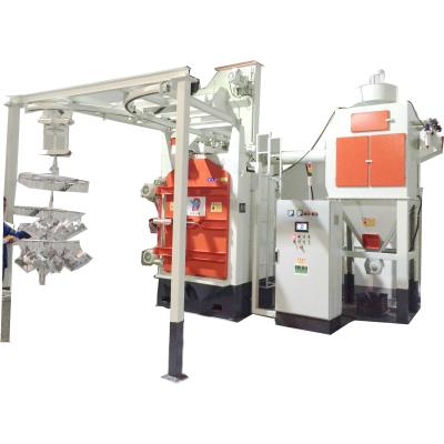 China Medium or large size metal parts hanger type shot blast machine for cleaning aluminum parts for sale