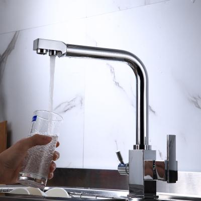 China Single Hole Thermostatic Single Handle Faucet Kitchen Faucets Pure Water Faucet for sale