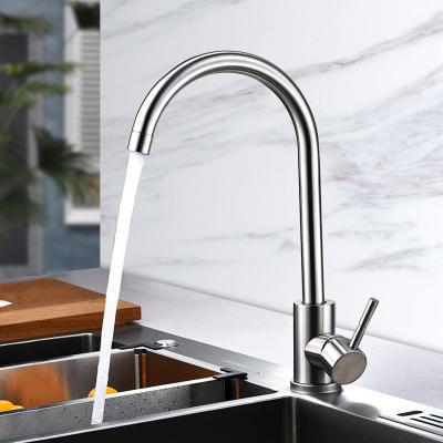 China WRAS Thermostatic Faucets Certificated 360 Stainless Steel 304 Single Handle Kitchen Water Faucet Sink Mixer Tap Kitchen Faucet for sale