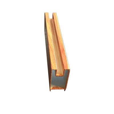 China door & High Quality Wood Window Grain Customized Finish Wood Aluminum Wood Leading Profile for sale