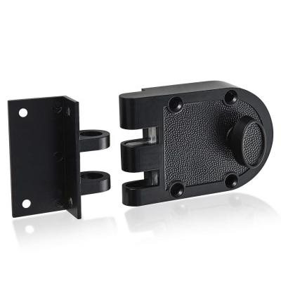 China KEYMAN Jimmy Proof Door Lock Black Door Rim Lock Thief Proof Rim Lock J2661 Single Cylinder Black for sale