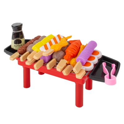 China Simulation BBQ Kebabs New Barbecue BBQ Set Toaster Toy Kitchen Ove Food Pretend Kids Game For Kids Play Sets Pretend Play Toy for sale