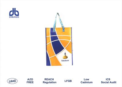 China Nylon Handle Customized Shopping Bags 120g / M² For Advertising / Promotion for sale