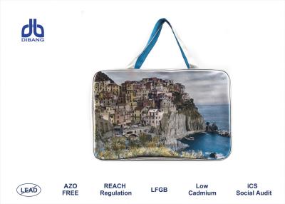 China Colorful Print PVC / PU Promotional Travel Bags 210D With Press Button OEM Acceptable for sale